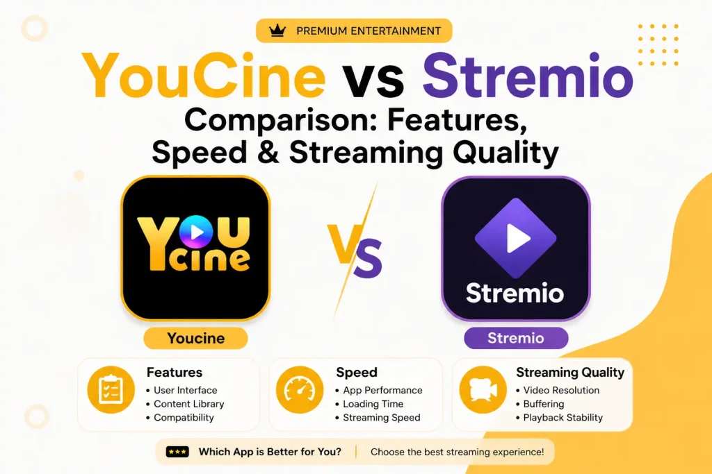 YouCine vs Stremio: Which Free Streaming App Should You Use in 2026? 1 YouCine vs Stremio